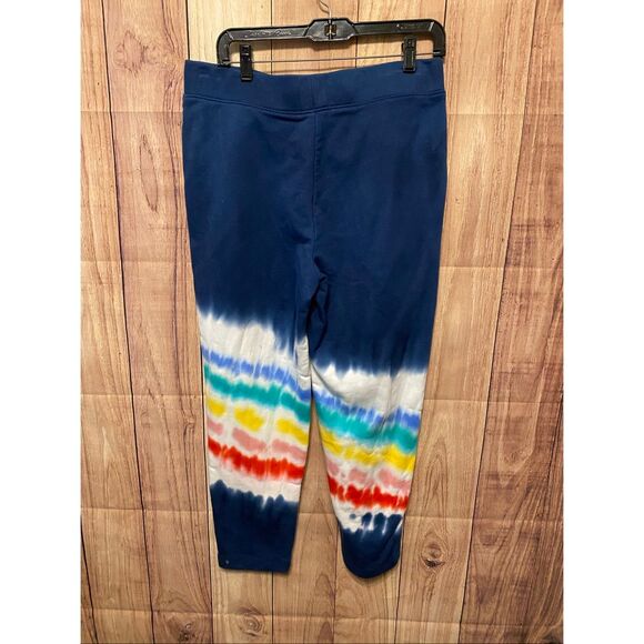 Lands’ End Small 6/8 seriously sweats joggers sweat pants blue tie dye women’s - Picture 8 of 9